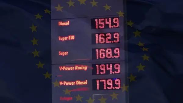 Preise an einer Tankstelle in Portugal: Diesel 154,9, Super E10 162,9, Super 168,9, V-Power Diesel 179,9.